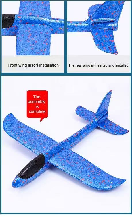 EPP Green and Red Speckled Airplane Toy