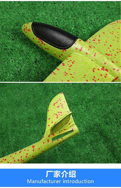 EPP Green and Red Speckled Airplane Toy