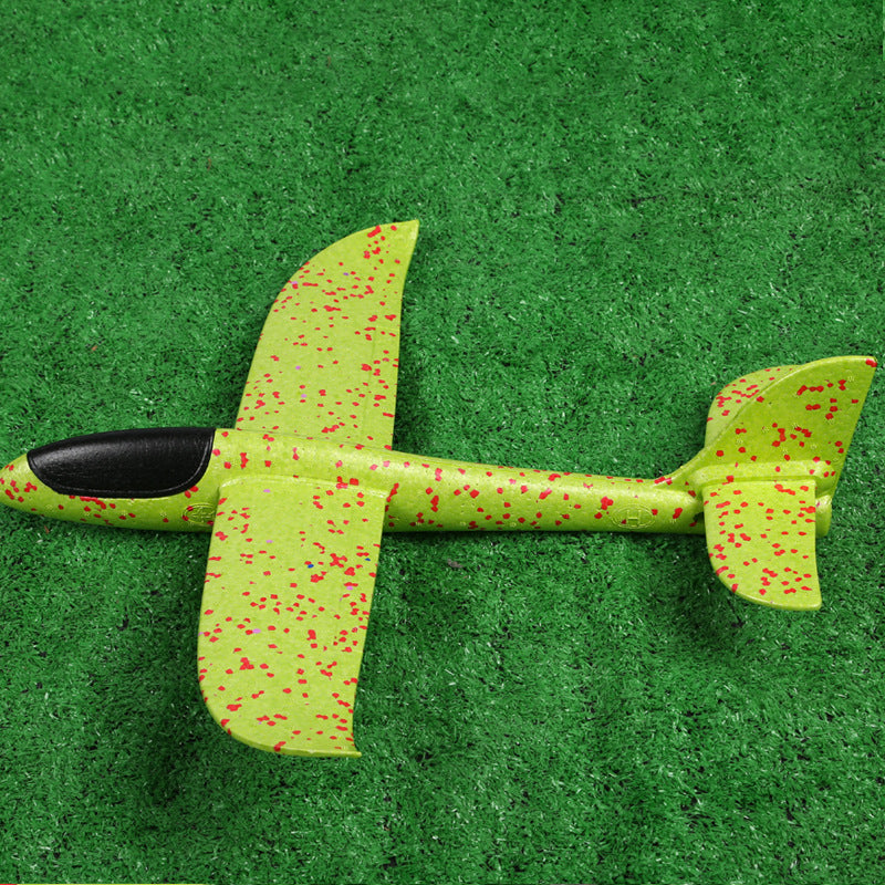 EPP Green and Red Speckled Airplane Toy