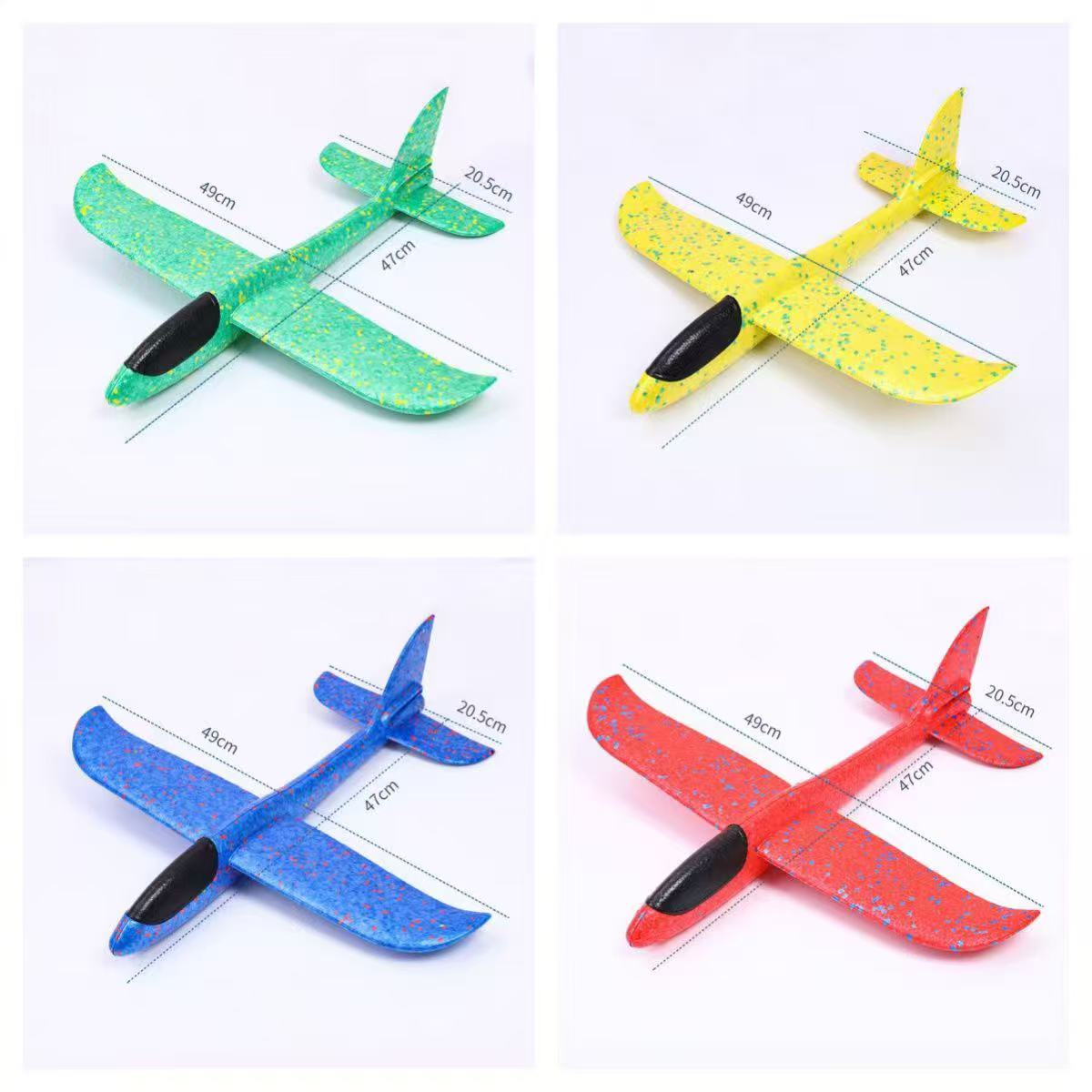 EPP Green and Red Speckled Airplane Toy